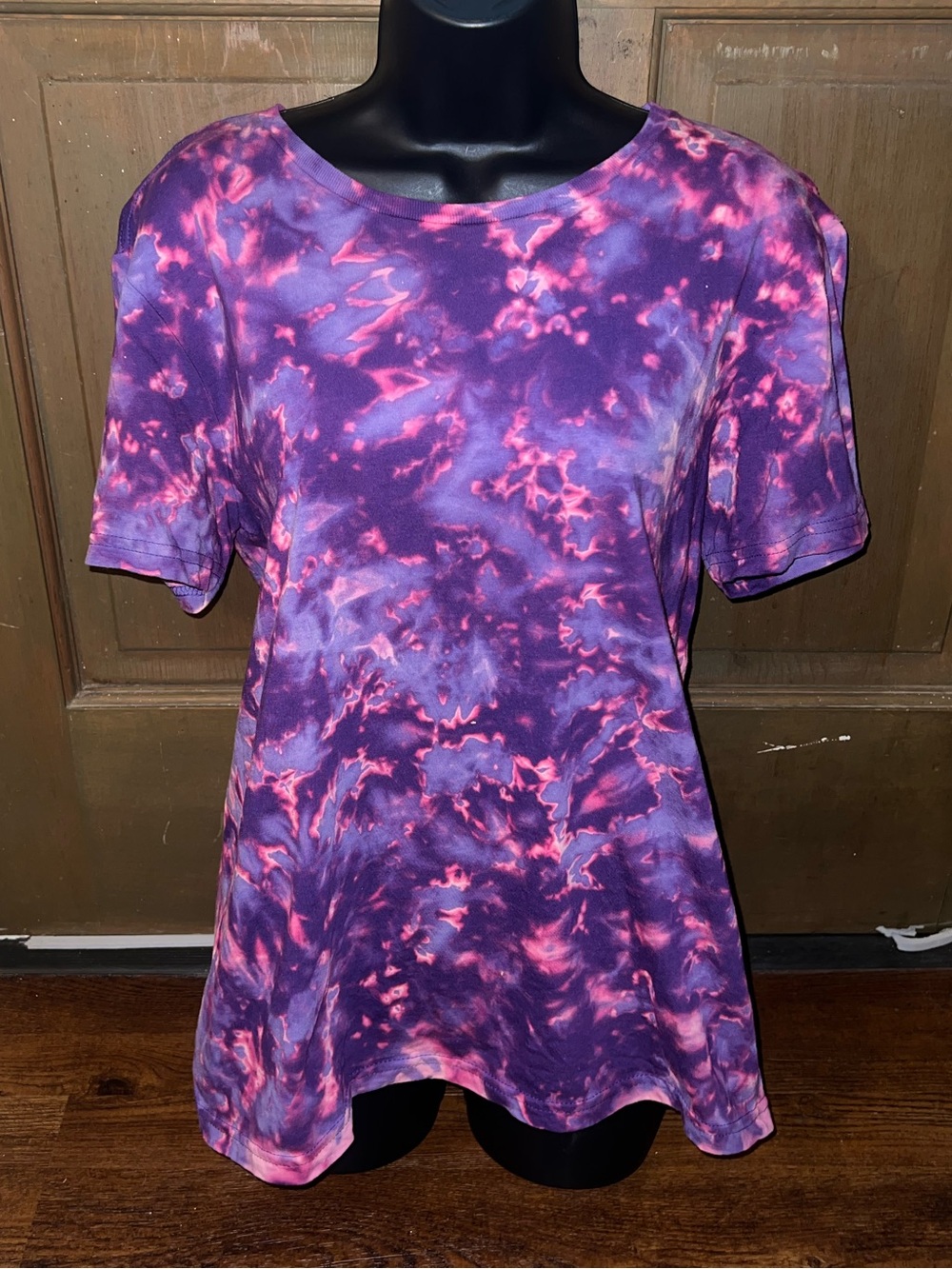 Custom Galaxy Tie Dye Short Sleeve Tee
Purple Pink Blue Festival Retro Size L